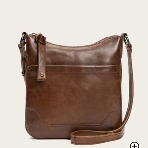 FRYE Melissa Swing Pack Dark Brown Leather Crossbody Bag